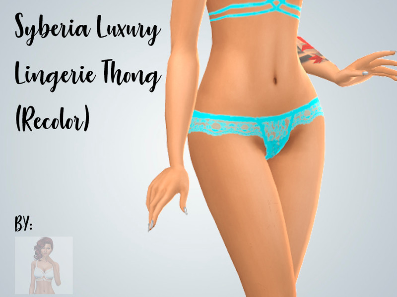 Sims 4 The Sims Resource | Syberia Luxury Lingerie Thong (Recolor) by TSR Creator