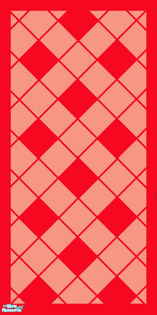 Sims 2 — Diamond Wallpaper - Red Diamonds by simonandy — Diamond pattern wallpaper in red & pink