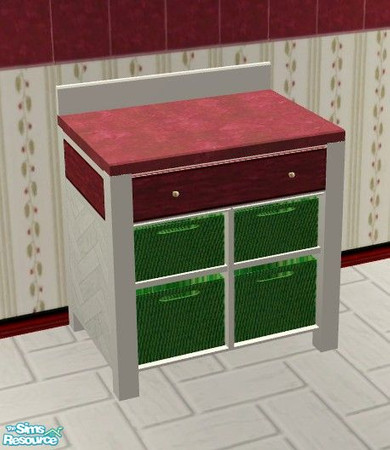 Sims 2 — Holiday Kitchen - Counter 3 by Riverwillows — Beautiful Holiday Kitchen featuring pine boughs, and silver, white