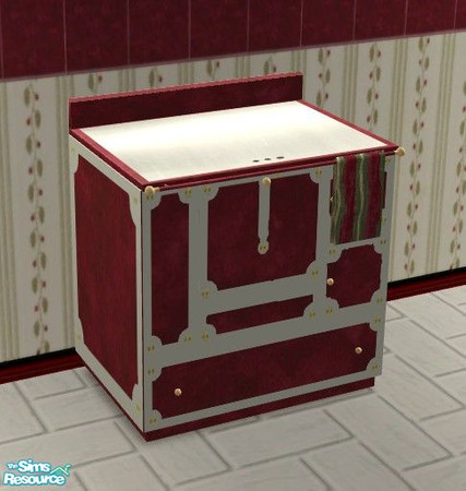 Sims 2 — Holiday Kitchen - Stove by Riverwillows — Beautiful Holiday Kitchen featuring pine boughs, and silver, white and