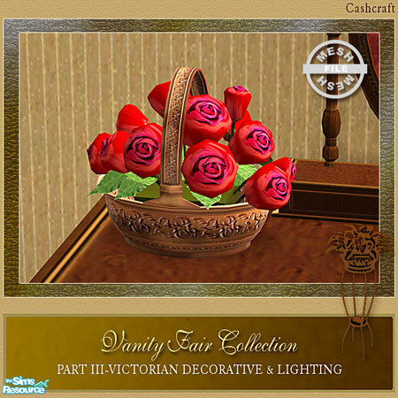 Sims 2 — Vanity Fair Decorative - Roses Mesh by Cashcraft — Vanity Fair Collection Part III features Victorian inspired