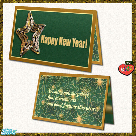 Sims 2 — Evi s Best Wishes - New Year\'s Green by evi — My best wishes to you with love!
