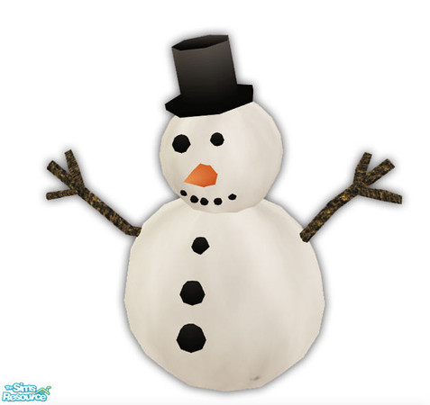 Sims 2 — Christmas Deco Set - Snowman Statue by sim_man123 — New Snowman statue mesh, part of my Christmas Deco Set.