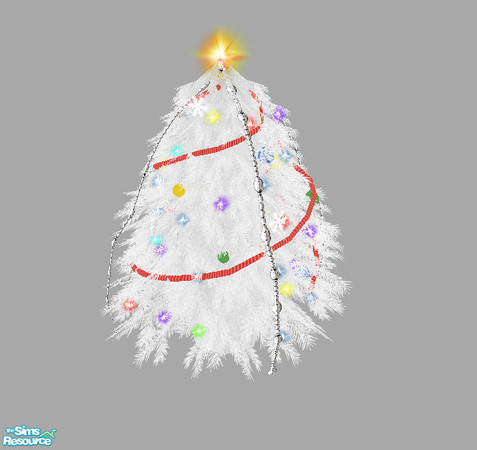 Sims 2 — Christmas Deco Set - White Christmas Tree Recolor by sim_man123 — White foliage recolor of my Christmas Tree,
