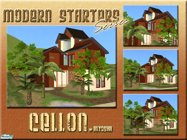 Sims 2 — Modern Starters: CELLON by Alyosha — The second in my modern starter series, this home is slightly bigger, but
