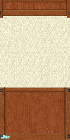 Sims 2 — Mission Panel Cream Wallpaper by karlik-nos — This wall treatment is based on the Maxis panel from OFB, which