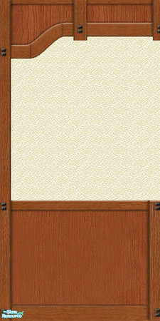 Sims 2 — Mission Panel Cream Wallpaper by karlik-nos — This wall treatment is based on the Maxis panel from OFB, which