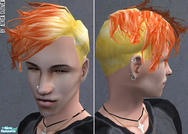 Sims 2 — AG09 Male Hair - Fire by aikea_guinea — 'Fire' for Teens, Young Adults, Adults, and Elders. Extra ages have been
