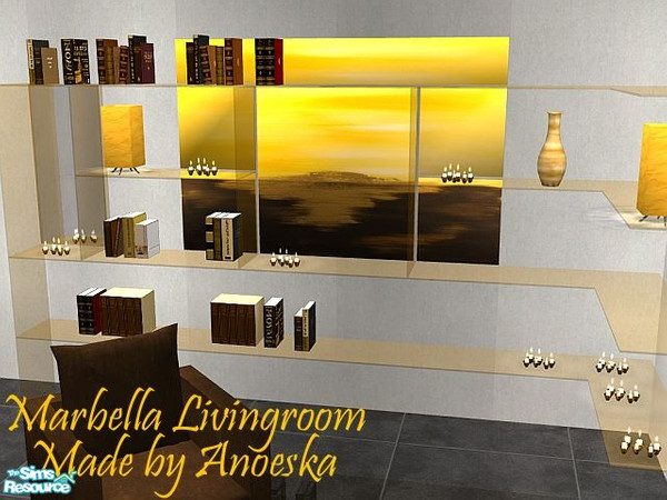Sims 2 — Marbella Livingroom Invis. books right by AnoeskaB — Invisible books recolor of the right bookcase of this set.