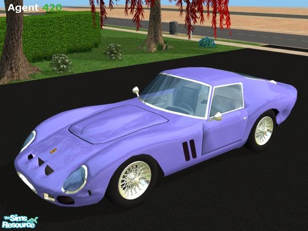Sims 2 — Sims 2 Blue Ferrari 250 GTO by Agent420 — A Sims 2 Blue Ferrari 250 GTO. MESH by Maximum_Spider. (Note: Must GET