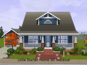 Sims 3 — Little Starter Home 10 Nautical by Jujubee77 — One bedroom, one bathroom with office area, separate dining room,