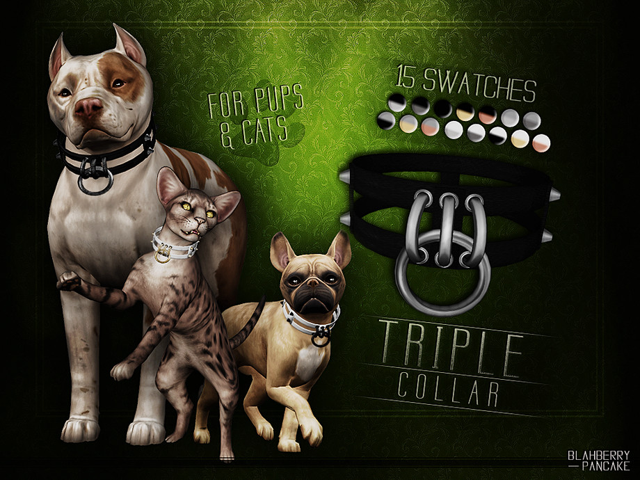 The Sims Resource Triple Collar for Cats & Dogs