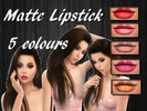 Sims 4 — Matte lipstick colours by Millie_4 — Hi! It's my first mod! Make with Sims4Studio