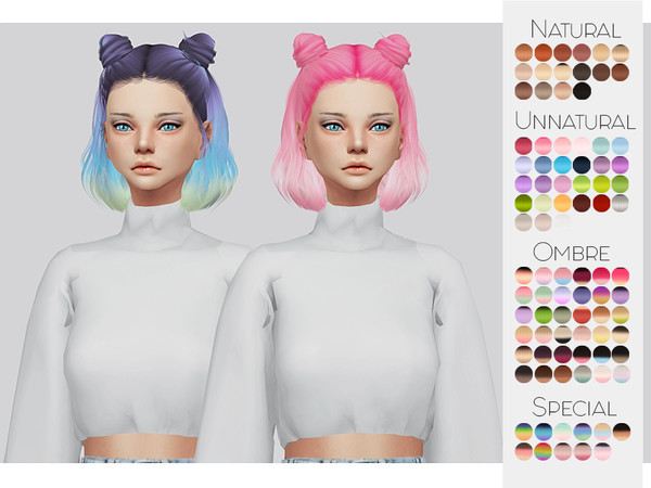 Sims 4 — Hair Retexture 02 - Leahlillith Layla - Mesh needed by Kalewa-a — -Comes in 90 swatches -Custom Thumbnail