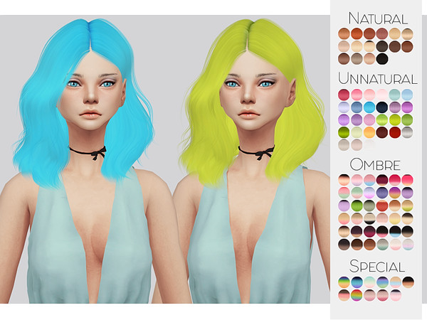 Sims 4 — Hair Retexture 19 -  LeahLillith Naira - Mesh needed by Kalewa-a — -Comes in 90 swatches -Custom Thumbnail