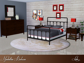 Sims 3 — Manhattan Bedroom  by Lulu265 — This vintage-inspired metal bed features a traditional silhouette that adds a