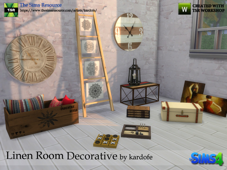 The Sims Resource - kardofe_Linen Room_Decorative