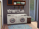 Sims 4 — Laundry Symbols by Keiko3D — Sticker with laundry symbols, fits perfectly in the laundry room! Can be found