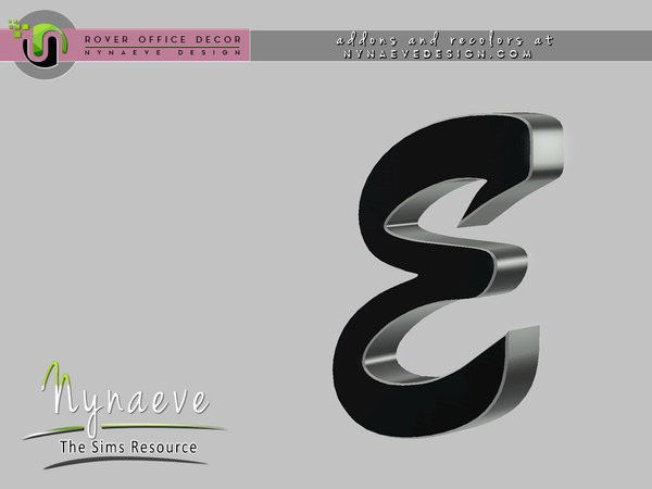 Sims 3 — Rover Letter E by NynaeveDesign — For Sims 4 custom content, recolors and addons check out: NynaeveDesign.com