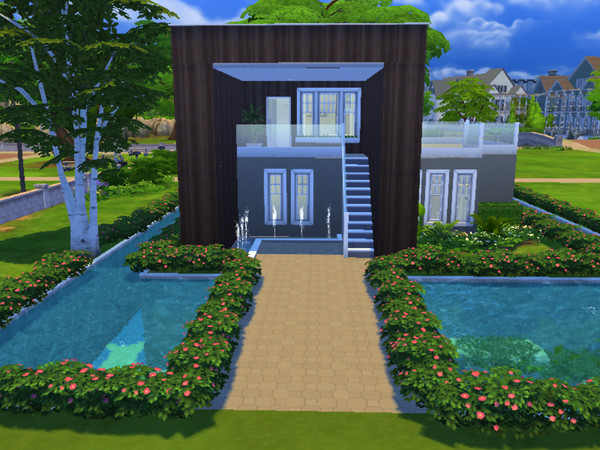 Sims 4 — Fern Lake. by Mini_Simmer — This home is Eco-friendly and Modern at the same time . It has 1 Bedroom and 1