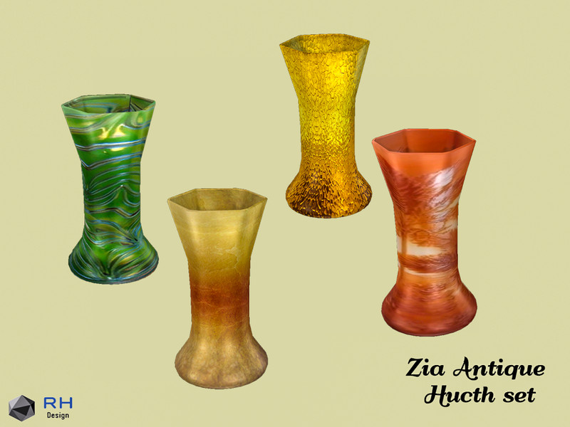 The Sims Resource Zia Stained Glass Vase Hexagon