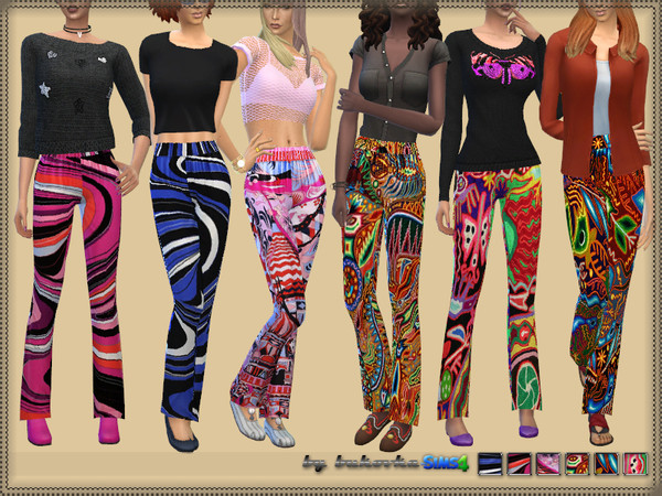Sims 4 — Color Pants  by bukovka — Pants for women of all ages, from teenagers to the elderly. Are installed