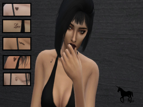 Sims 4 — Tiny Tattoo Set by DemonUnicorn666 — Let all that you do be done in love. These tattoos are located on the
