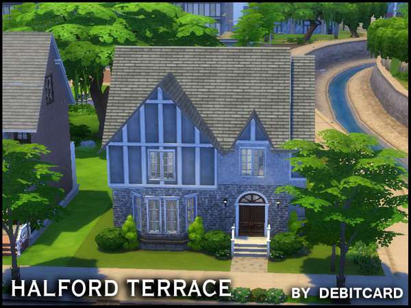 Sims 4 — Halford Terrace by debitcard — Your younger or retired Sims will love this classic Tudor style home with large