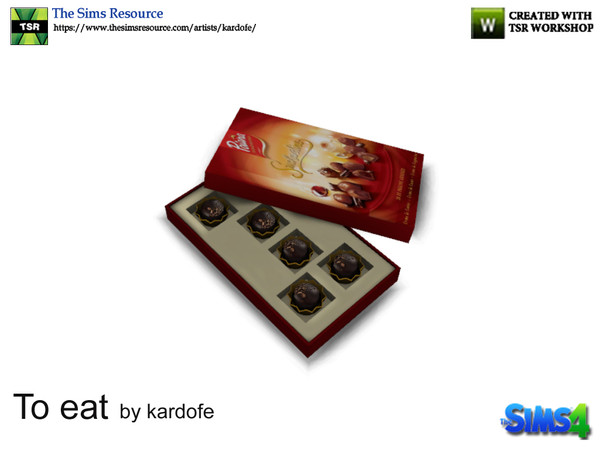 Sims 4 — kardofe_To eat 1_Sweetmeats by kardofe — Box of chocolates, decorative 