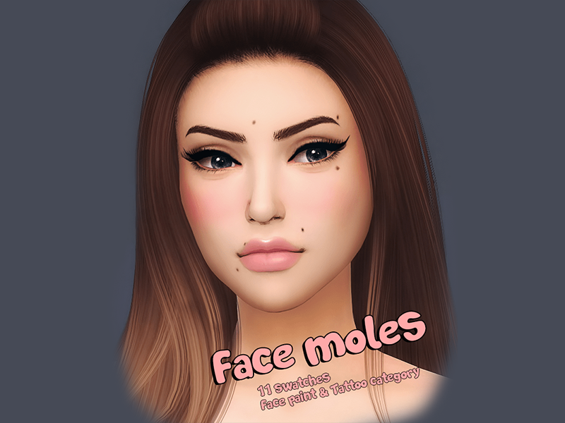 The Sims Resource - Face moles FM01 tattoo