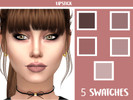 Sims 4 — Matte Brownies Lipstick [5 swatches] by Maglings — This is my first CC creation! 