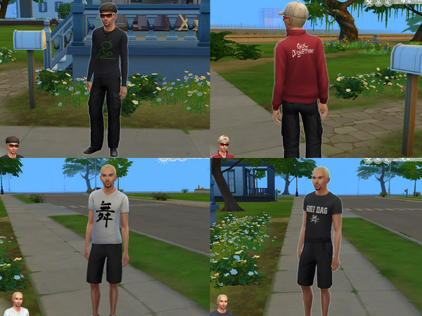 Sims 4 — Gigi D'Agostino Clothes and Necklace by Rock_Warrior_Games — Gigi D'Agostino 4 Clothes and 1 Necklace