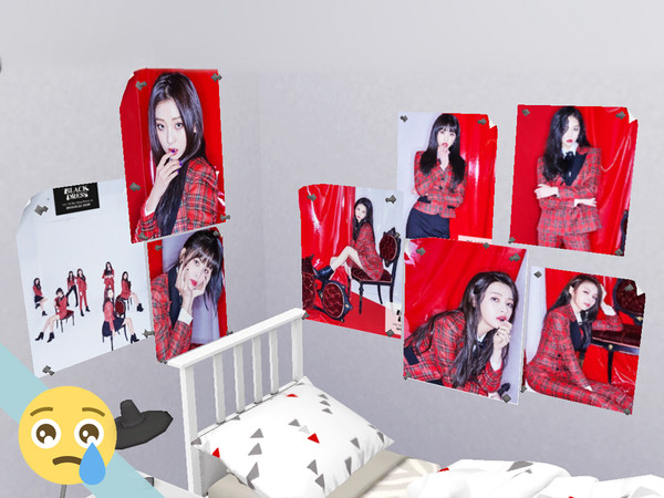 Sims 4 — CLC Black Dress Posters 2 by cryiingemoji — These are recolours of an EA poster. Comes with eight swatches. The