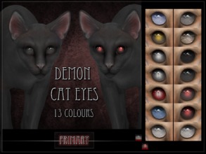 Sims 4 — Demon Cat Eyes - Primary by RemusSirion — Non-default Eyes for the Sims 4 cats This is the primary eye colour