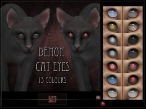 Sims 4 — Demon Cat Eyes - Set by RemusSirion — Non-default Eyes for the Sims 4 cats This set contains the primary eye