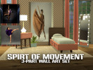 Sims 4 — Spirit of Movement Art Set-REQUIRES GET TO WORK by simurbanlife2 — Large modern wall art in tribute to the late,