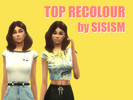 Sims 4 — Crop Top Recolour by Simsism (BASE GAME) by simsism — Crop Top with 4 swatches Its a recolour of a base game top