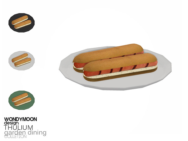 Sims 4 — Thulium Hot Dogs by wondymoon — - Thulium Garden Dining - Hot Dogs - Wondymoon|TSR - Creations'2018