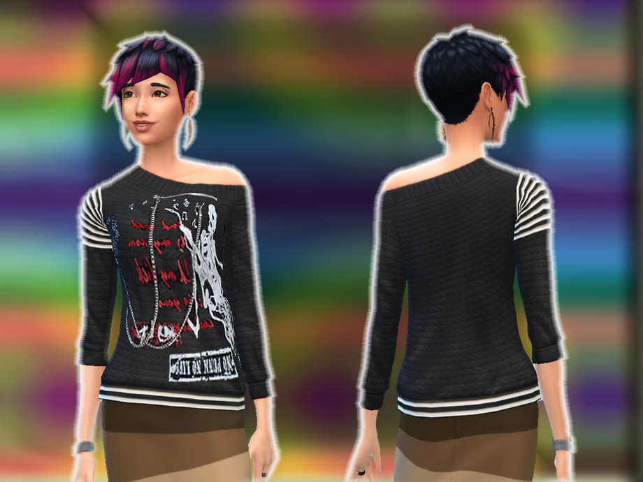 The Sims Resource Emo Shirt Girl 01