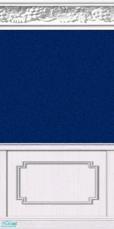 Sims 2 — Textured w/Fruit Crown Molding - Individ by okadoka — Royal Blue Textured Paper with Fruit Crown Molding and