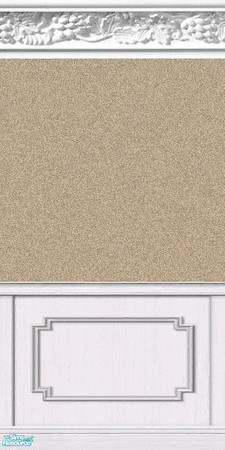 Sims 2 — Textured w/Fruit Crown Molding - Individ by okadoka — Beige Textured Paper with Fruit Crown Molding and Double