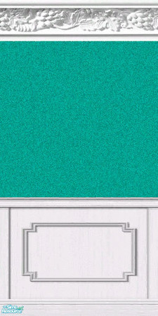 Sims 2 — Textured w/Fruit Crown Molding - Individ by okadoka — Spring Green Textured Paper with Fruit Crown Molding and