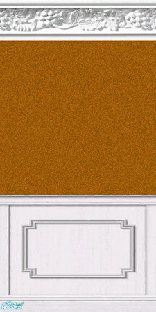 Sims 2 — Textured w/Fruit Crown Molding - Individ by okadoka — Carmel Textured Paper with Fruit Crown Molding and Double