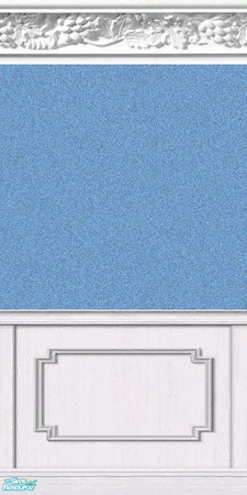 Sims 2 — Textured w/Fruit Crown Molding - Individ by okadoka — Baby Blue Textured Paper with Fruit Crown Molding and