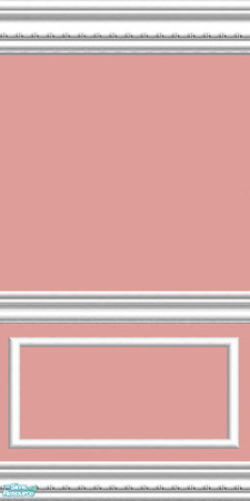 Sims 2 — jsf2RoseWRaill by jsf — From jsf Design a bright pink rose paint with my "White" wainscoting. Find in