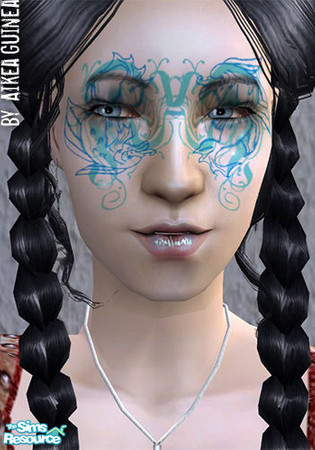 Sims 2 — Fantasy Makeup - Pisces by aikea_guinea — Fantasy costume makeup for both genders and all ages. Found under