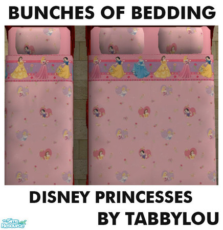 Sims 2 — TL - Kids Bedding Disney Princesses by TabbyLou — Disney's Dancing Princesses bedding in Bunches of Bedding