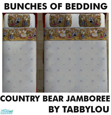 Sims 2 — TL - Kids Bedding CountryBearJamboree by TabbyLou — Country Bear Jamboree bedding in Bunches of Bedding Group 4.