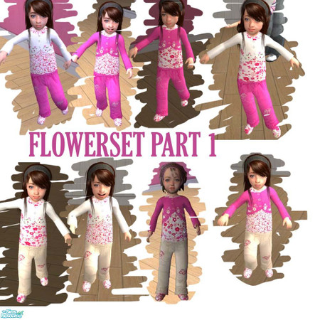 Sims 2 — Flowerset part 1 by senstih — A set of floweroutfits for your little girls. Different combinations of the same