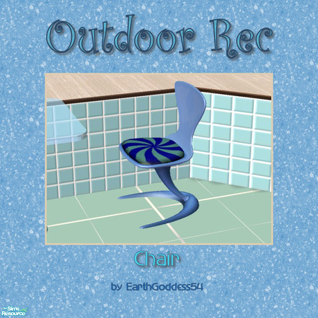 Sims 2 — Outdoor Rec - Chair by EarthGoddess54 — Recolor of Maxis' "AOD Disco Dining Chair". Enjoy!